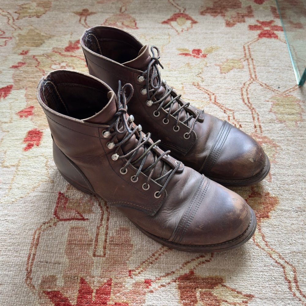 Red Wing Iron Ranger Leather Boots in Brown Size 10